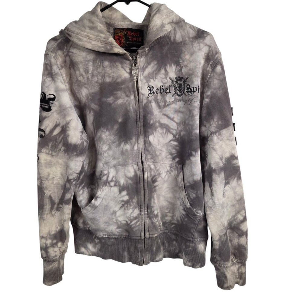 Rebel Spirit Men's Small Hoodie Fill Zip with Pockets A Royal Way of Life Unisex